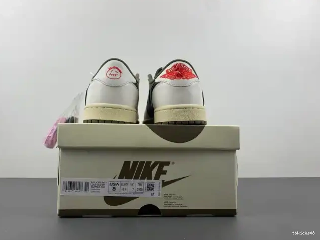 Rep TBkick LOW OLIVE SCOTT OG TRAVIS AIR MEDIUM 1 DM7866-200 X JORDAN 0512